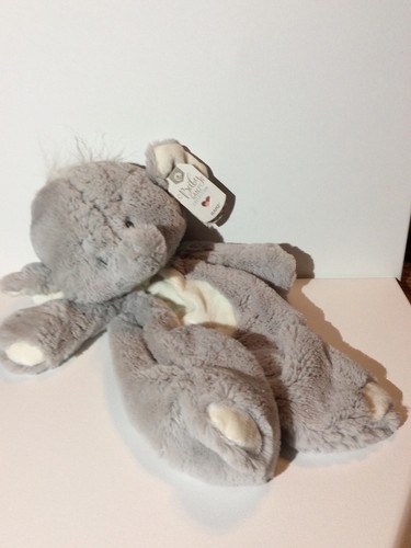 Baby GANZ Gray Elephant Lovey Security Blanket Plush Emerson Soft Flat ...