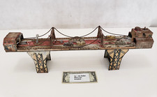 1937 Louis Marx - Busy Bridge Tin Lithograph Wind Up Toy - Needs Repair / Resto