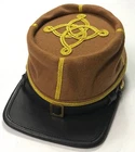 CIVIL WAR CONFEDERATE CSA CAPTAIN INFANTRY OFFICER KEPI FORAGE CAP-XLARGE