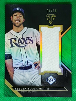 Steven Souza 2016 Topps Triple Threads #UJR-SSO Game Used Jersey SN 4/18 - Rays
