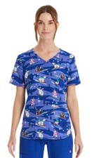 Scrubstar CUTE 'Winter Chillin' Fashion Scrub Top Size 3XL BRAND NEW W TAGS