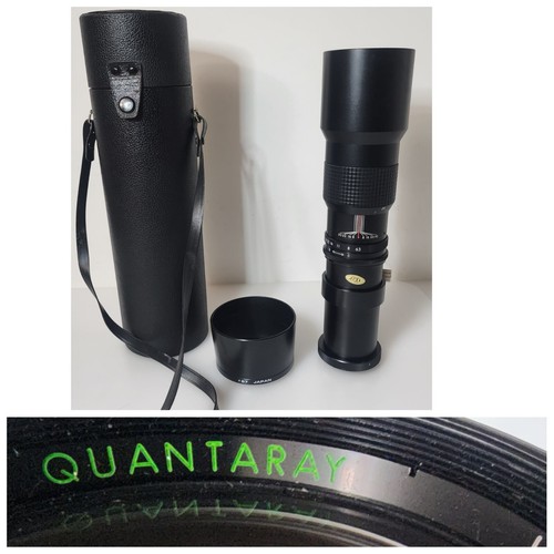 Vtg Quantaray Telephoto Lens f=400mm 1:6.3 With Case Excellent Made in Japan