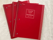 Mead NOTEBOOK COLLEGE RULED 70 pages 3 total Red