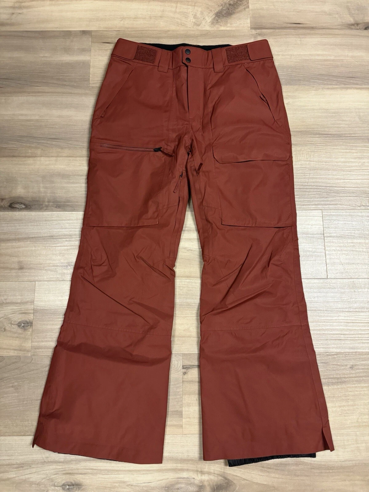 Stoic Pants Mens Large Red Outer Layer Softshell Adjustable Waist Ski Zip Pocket