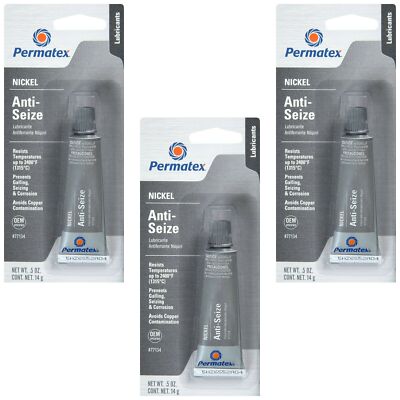 Permatex Nickel Anti-Seize High Temperature Lubricant 0.5 FL oz Tube Set of 3