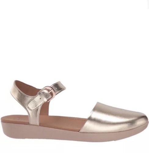 FitFlop Rose Gold Cova II Closed-Toe Faux Leather Sandals UK Size 5 RRP Â£90 New | eBay