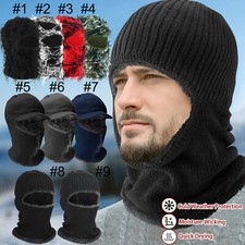 Windproof Balaclava Ski Mask 1 Hole Full Face Winter Hat Cap Fleece Outdoor Gift