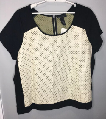 Lane Bryant Blouse Top Laser Cut Women 22-24 NWT