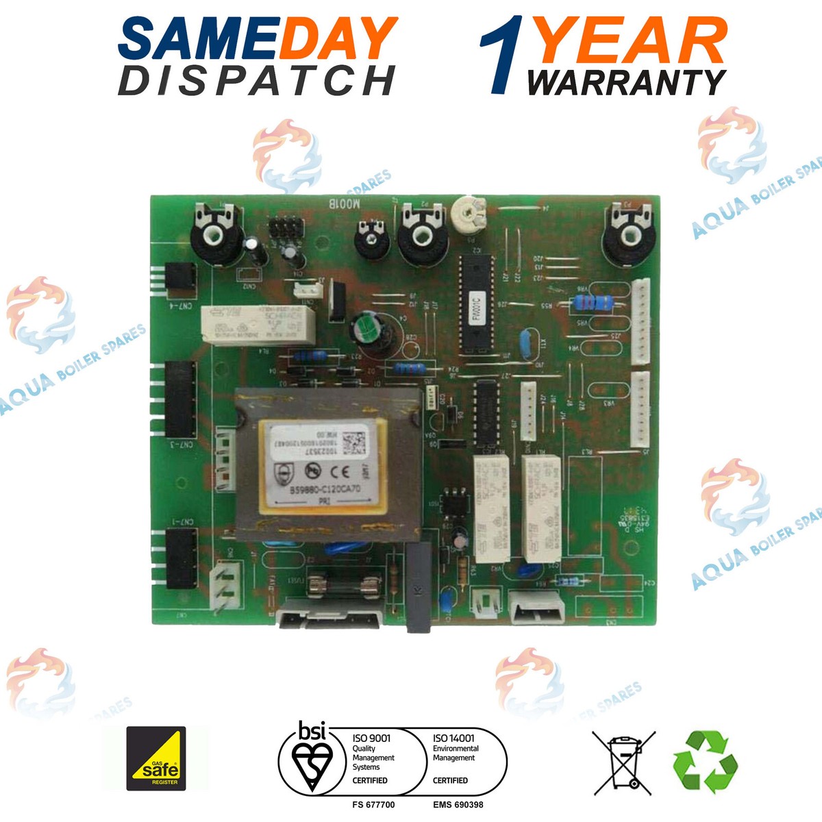 Vokera Compact, Sabre 24, 28 PCB 10023537 UK