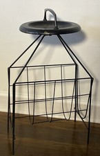 MCM Wire Mid Century Modern Atomic Ashtray Magazine Rack Vintage 25