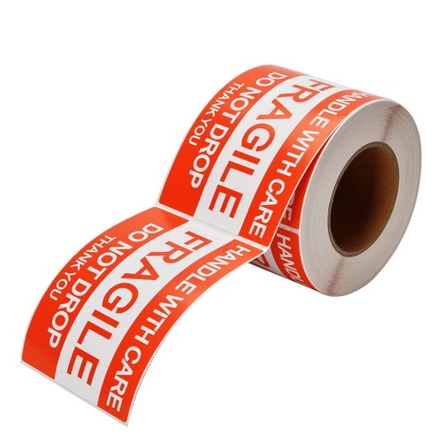 4 Rolls Fragile Stickers 2x3 HANDLE WITH CARE THANK YOU Shipping Warning Labels - Picture 4 of 7