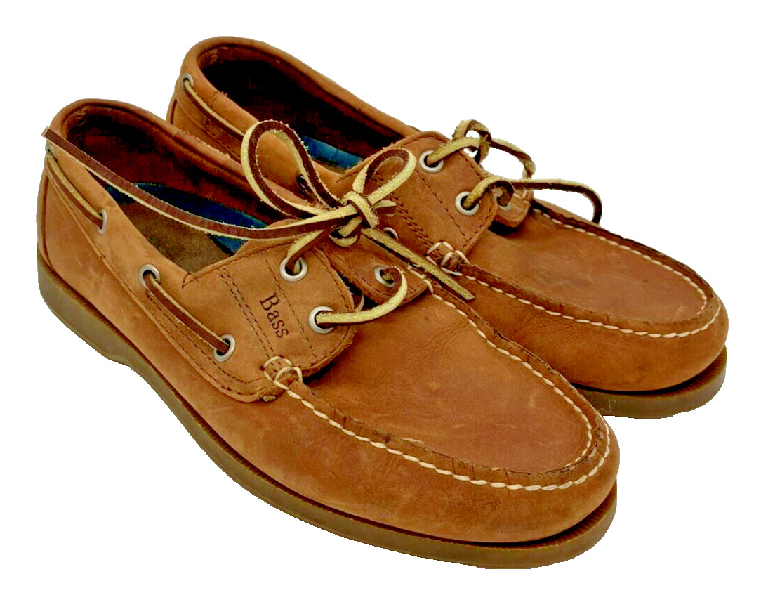 Bass Seafarer Brown 8M Boat Deck Shoe Loafers Leather… Gem