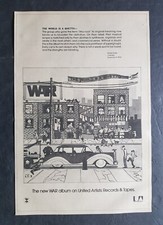 War The World Is A Ghetto Album Promo Print Advertisement Vintage 1972