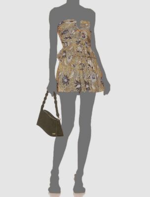 $425 Ulla Johnson Women's Yellow Ruched Halter Lace-Up Front Romper Size 10  | eBay