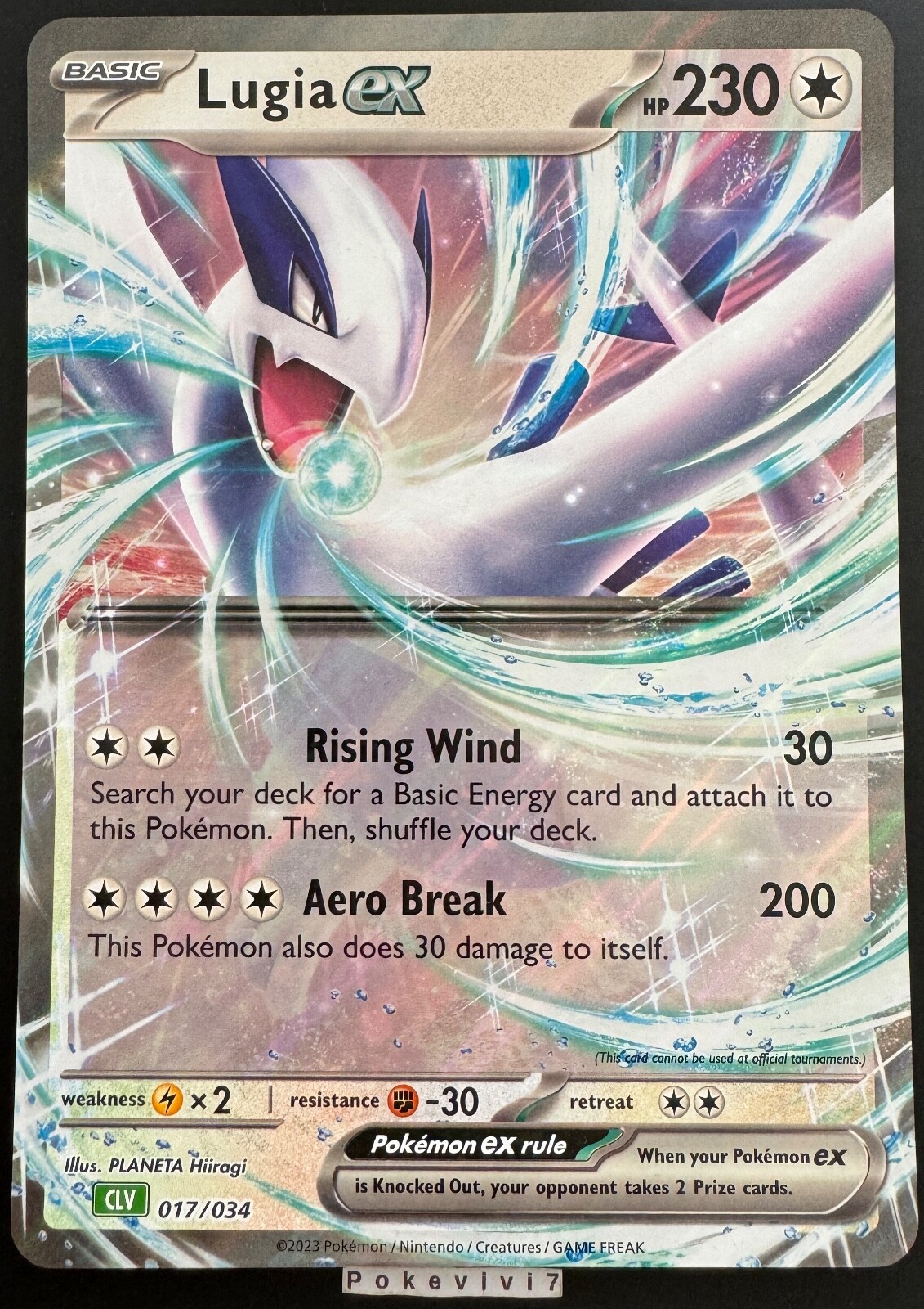 Carte Pokemon LUGIA EX CLV 017/034 PROMO JUMBO Ecarlate et Violet ENGLISH NEUF