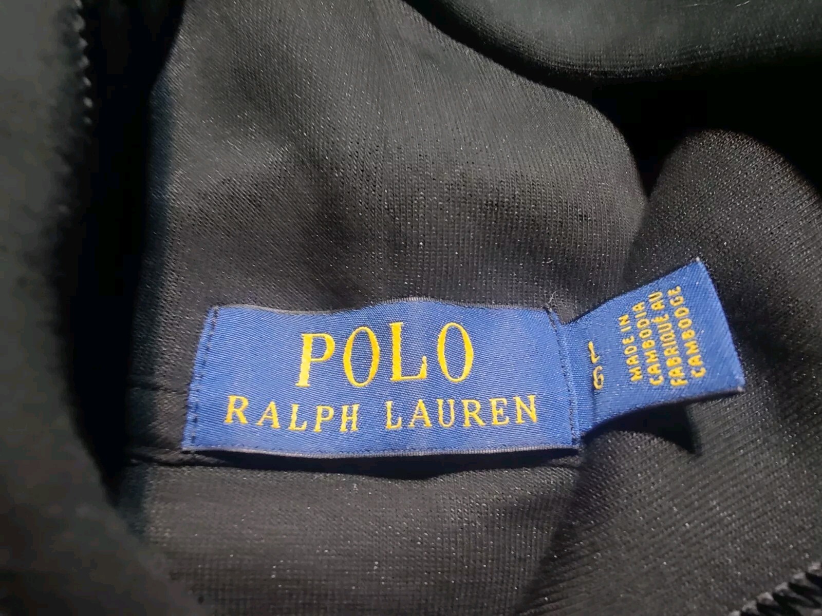 Felpa con cappuccio Polo Ralph Lauren uomo grande grande pony misto cotone grafica pile nera