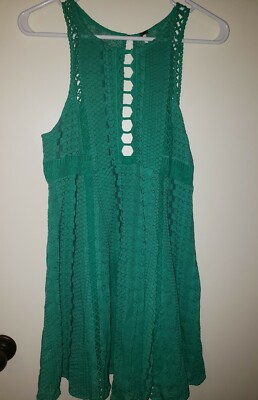 Free People Green Embroidered Eyelet Dress Women's Size 4 | eBay Free People Green Embroidered Eyelet Dress Women's Size 4 | eBay