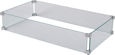 63248 Fire Pit Wind Guard Clear Tempered Glass Best Flame Viewing Experience for