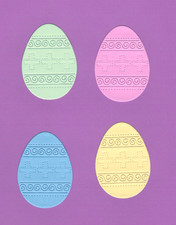 EASTER EGG  6 die cuts scrapbook cards