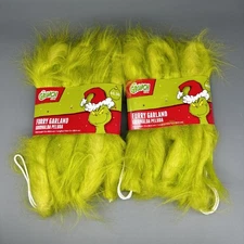 LOT OF 2 - The Grinch Who Stole Christmas Furry Garland 72” Each (144” Total)