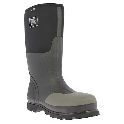 Bogs Footwear 69172-001 M 15 Men's Forge Rubber Boot, Steel Toe, 16'' Height,