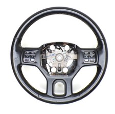 13-18 Dodge Ram 1500 2500 3500 Black Leather Steering Wheel Heated