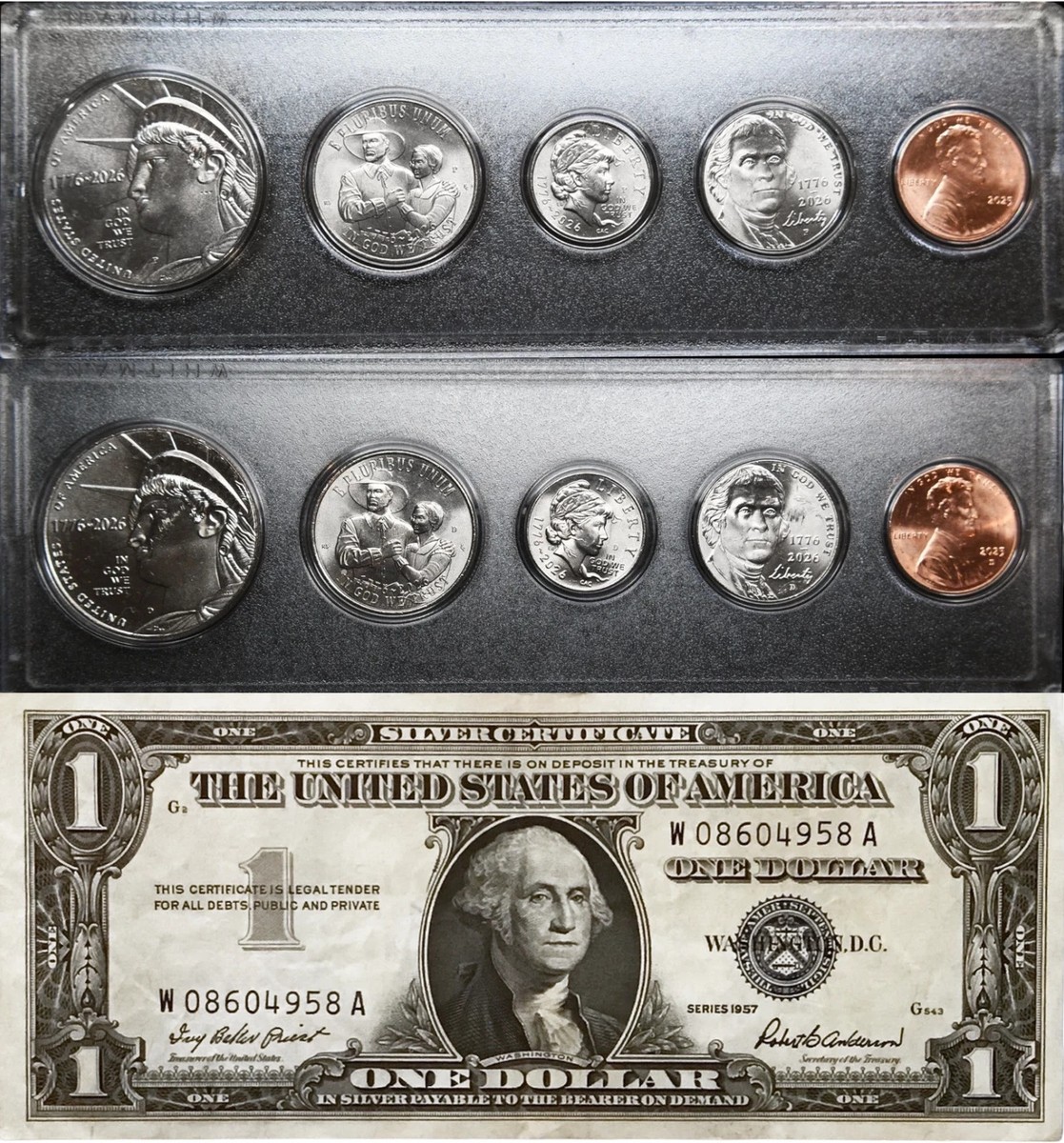 米国セット PASSPORT OF COIN COLLECTION 造幣局 2026 P & D U.S. Mint 250th 10 Coin Set w/2025 P & D Cents & FREE