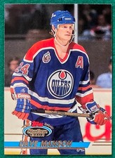 Dave Manson - 1993-94 Topps Stadium Club #183 - Edmonton Oilers Hockey Card