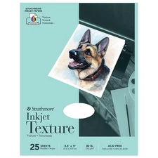 59-701 Textured Inkjet Paper, 8.5"x11", 25 Sheets , White, Packaging May Vary