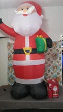 Home Accents Holiday 6.5 ft. Inflatable Lighted Santa With Gif