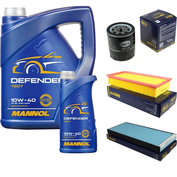 SCT Inspektionspaket 6L Mannol 10W-40 FüR Peugeot 807 2.2 Hdi 2.0 Expert Kasten-image