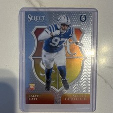 2024 Panini Select - Certified Rookie Insert Laiatu Latu #15 Indianapolis Colts