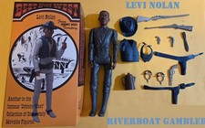 Custom Levi Nolan Riverboat Gambler box Marx CRX Johnny West BOTW figure gray