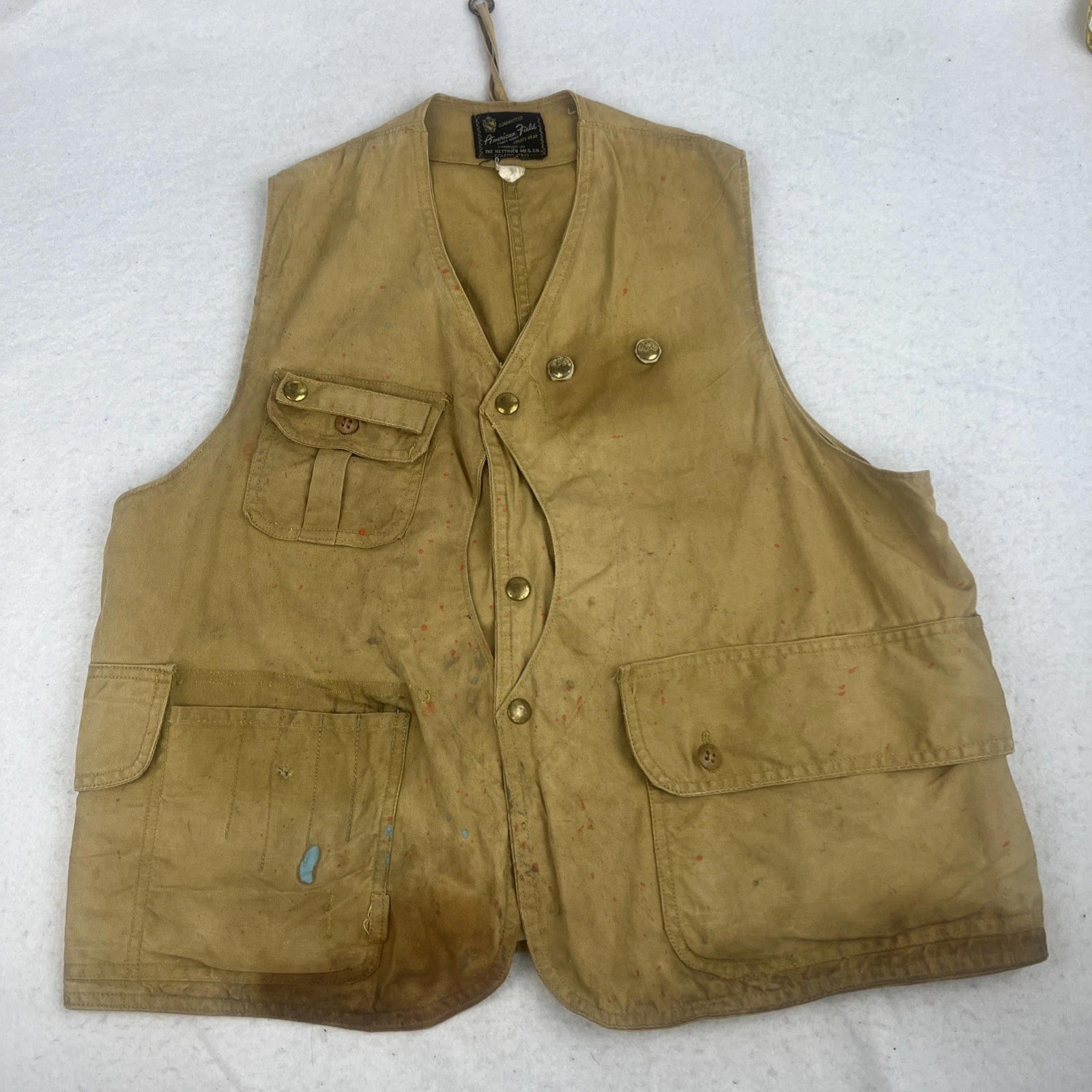 Vtg American Field Half Moon Hunting Fishing Vest Hettrick USA Sportswear
Opens in a new window or t