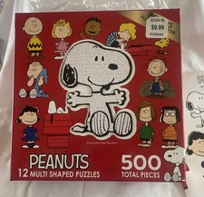 Peanuts 500 Puzzle 12 Multi Shaped Puzzle Complete