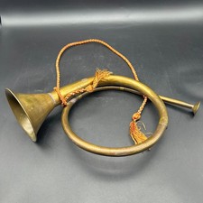 VINTAGE BRASS HUNTING HORN/FRENCH HORN 12.5" CHRISTMAS DECOR