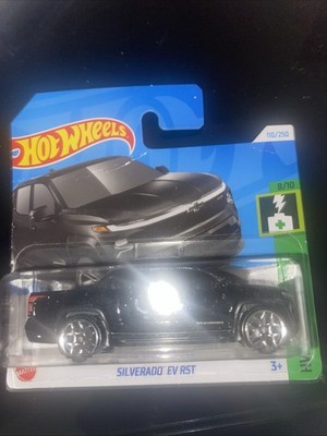 Hot Wheels 2024 Silverado EV RST in schwarz HW Green Speed 110/250