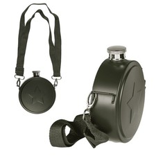 Flachmann Feldflasche Militär Retro Army 530ml Edelstahl XXL 15 x 13 cm NEU