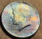 1964 Kennedy 90 % Silver half dollar. From an Old Roll.
