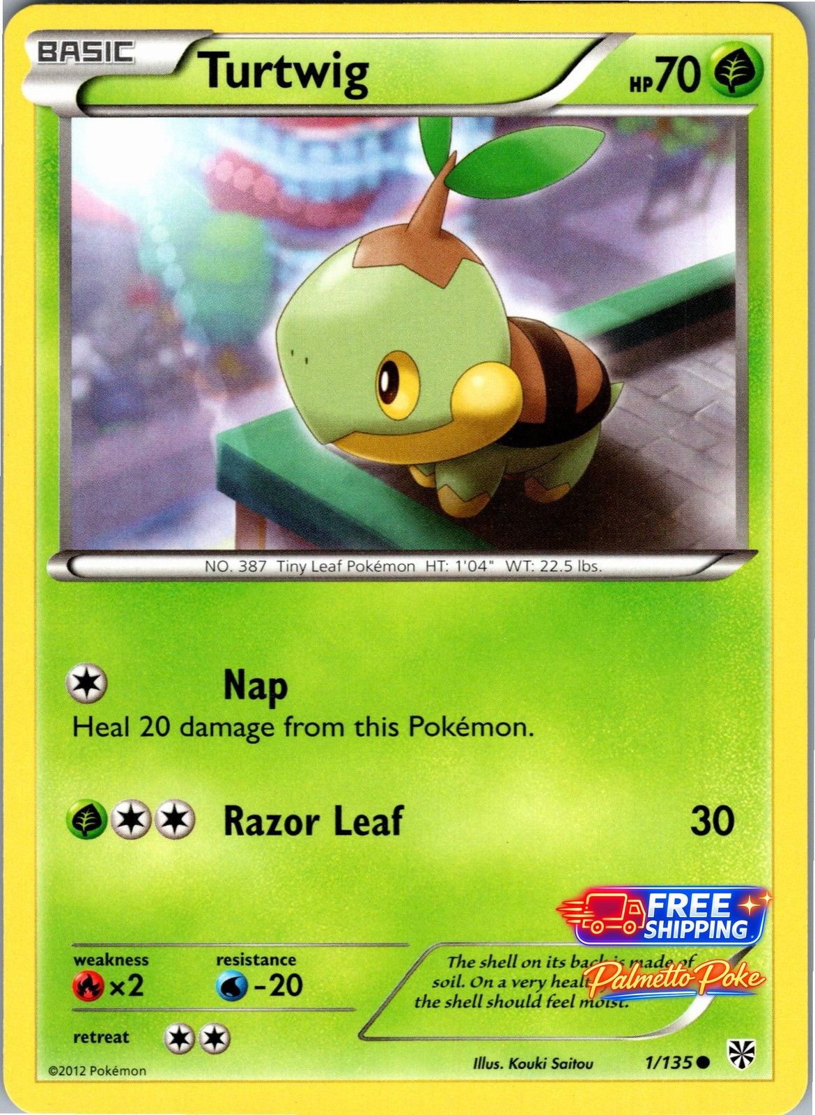 Turtwig 1/135 Common Plasma Storm Pokemon NM/LP