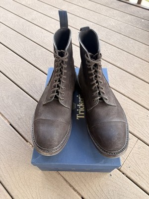 Trickers x Division Road, Churchill Boots, 10.5 UK, CF Stead Ebony Waxed Kudu