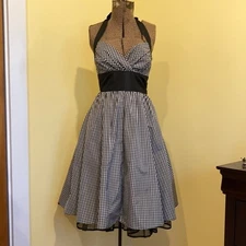 Betsey Johnson 50s Vibes Gingham Halter Dress