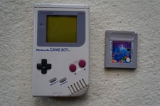 Grey Nintendo Game Boy Original with Tetris (1989) Included.