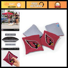 Dual-Sided Arizona Cardinals Bean Bags - 4 Pack Premium Toss Bags for Cornhole