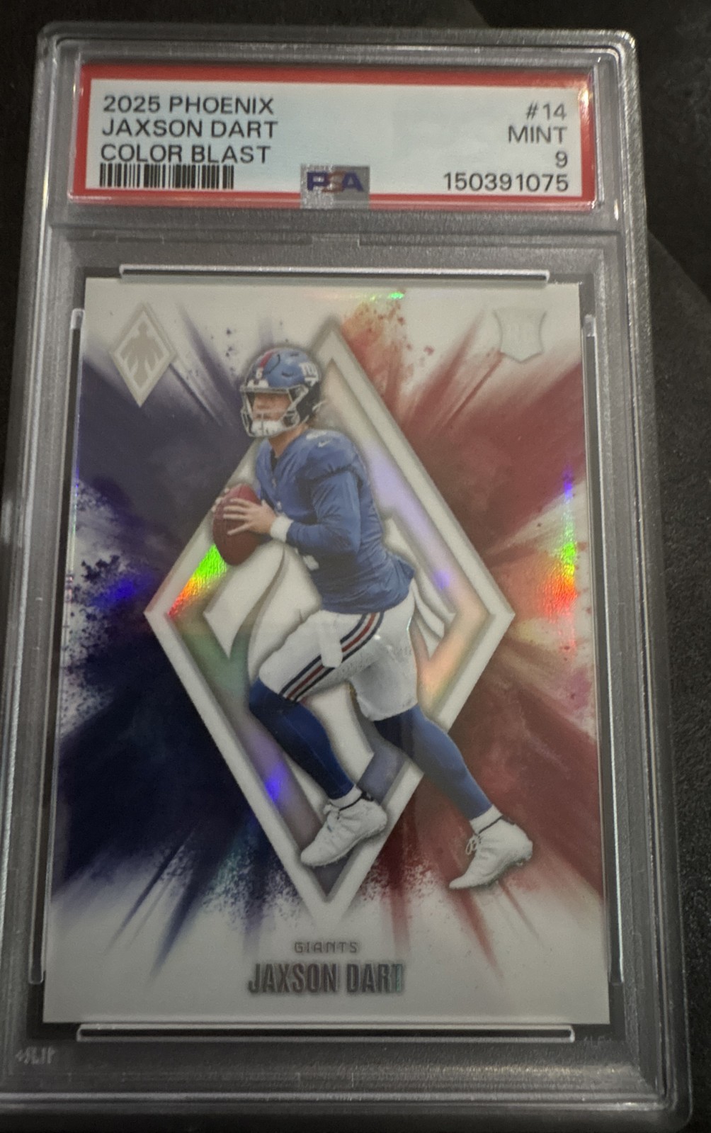 2025 Panini Phoenix - Color Blast Jaxson Dart #14 (RC)