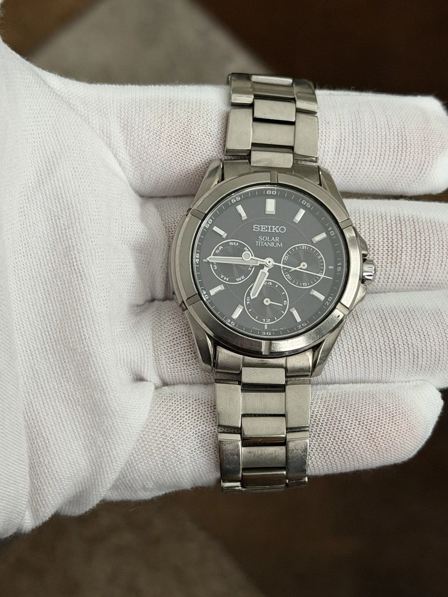 Seiko Solar Titanium Case Quartz Wristwatches for sale | eBay