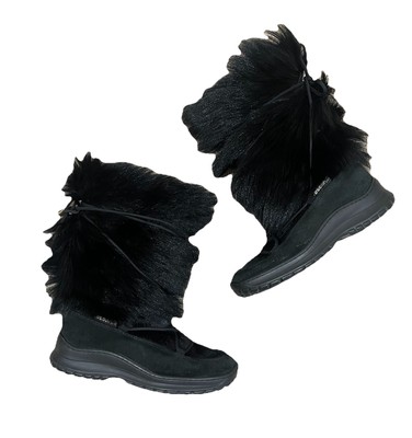 Oscar Sport Women's Winter Size 40 Black Wool Lined Mid Calf Apres