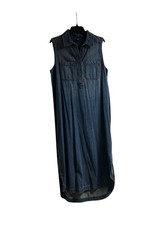 Women's Sleeveless Maxi Dress Chaps Denim Size Large Blue Jean