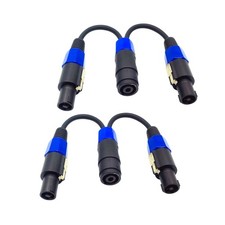 2-Pack Speakon Splitter Cable - Universal PRO Audio DJ/PA Speaker Cable, Spea...