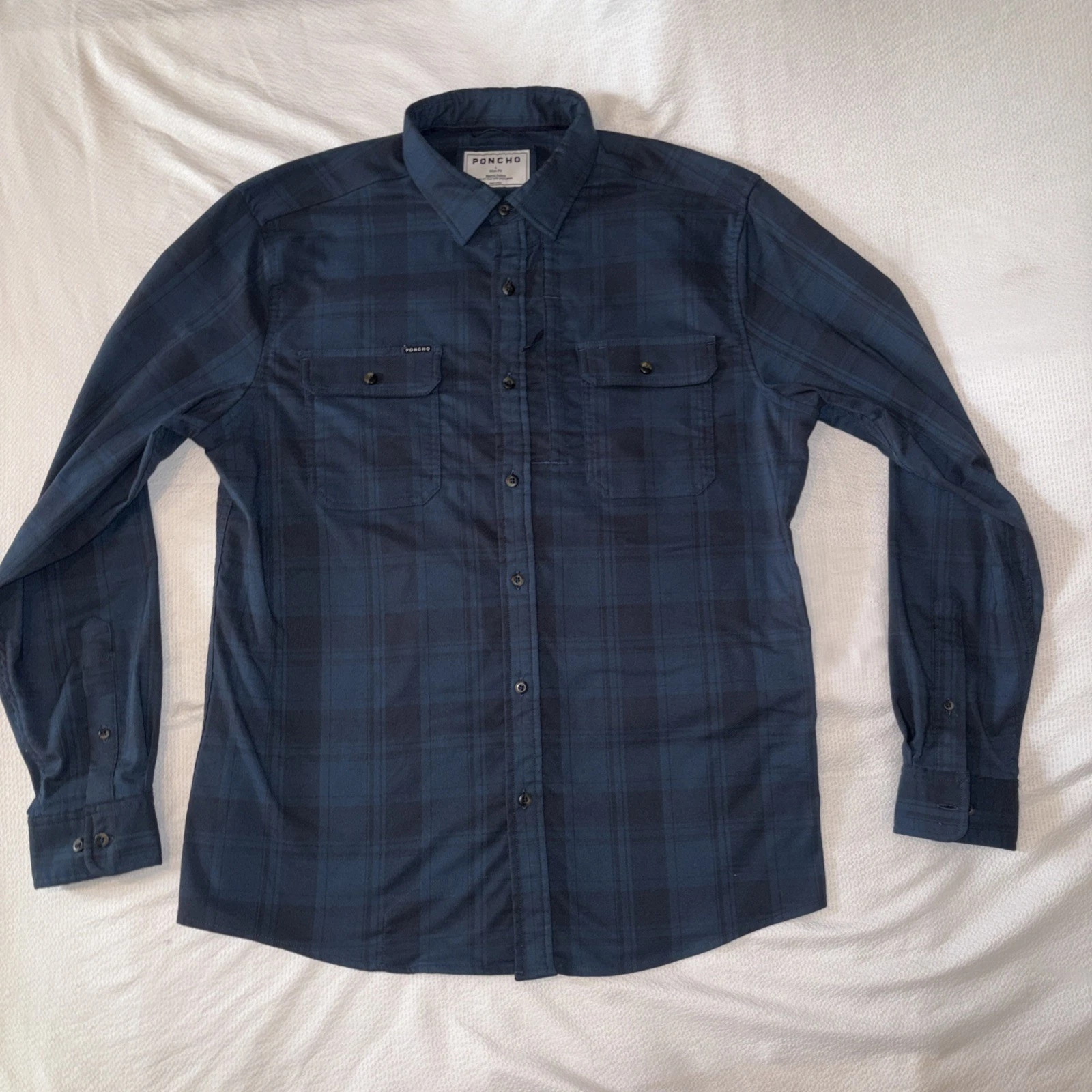 Poncho Flannel Blue Plaid Slim Fit Magnetic Pockets Gorpcore Shirt Mens Large
Opens in a new window